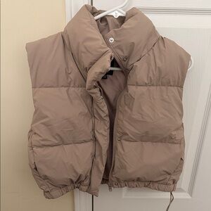 Love Tree Beige Puffer Vest